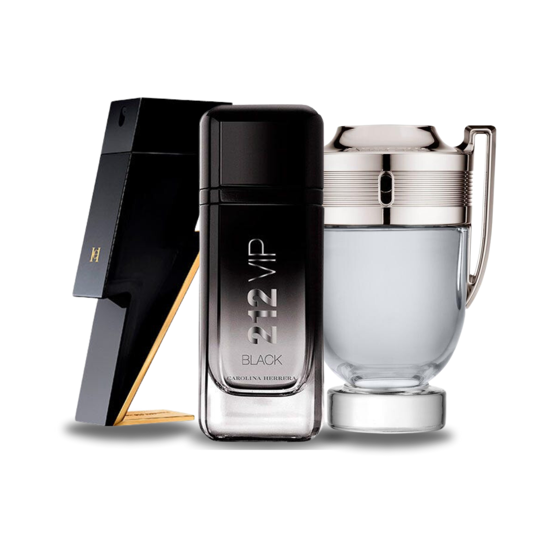 Set di 3 Profumi Bad boy, 212 vip black e Invictus 100ml